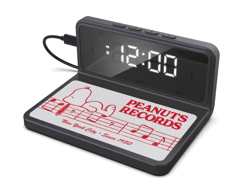 peanuts alarm clock wireless charger bundle