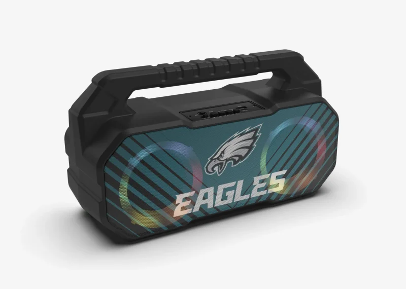 philadelphia eagles bluetooth boombox speaker with fm radio