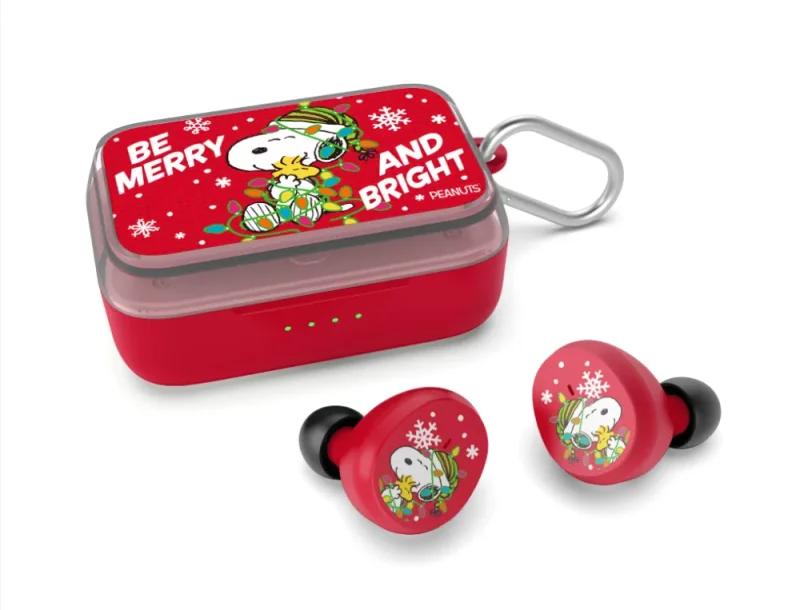 red snoopy true wireless earbuds peanuts christmas special edition