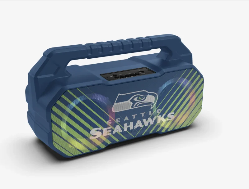 seattle seahawks bluetooth boombox speaker with fm radio