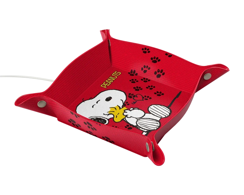 snoopy woodstock wireless charging tray