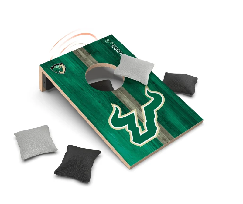 south florida bulls cornhole set bluetooth speaker scaled