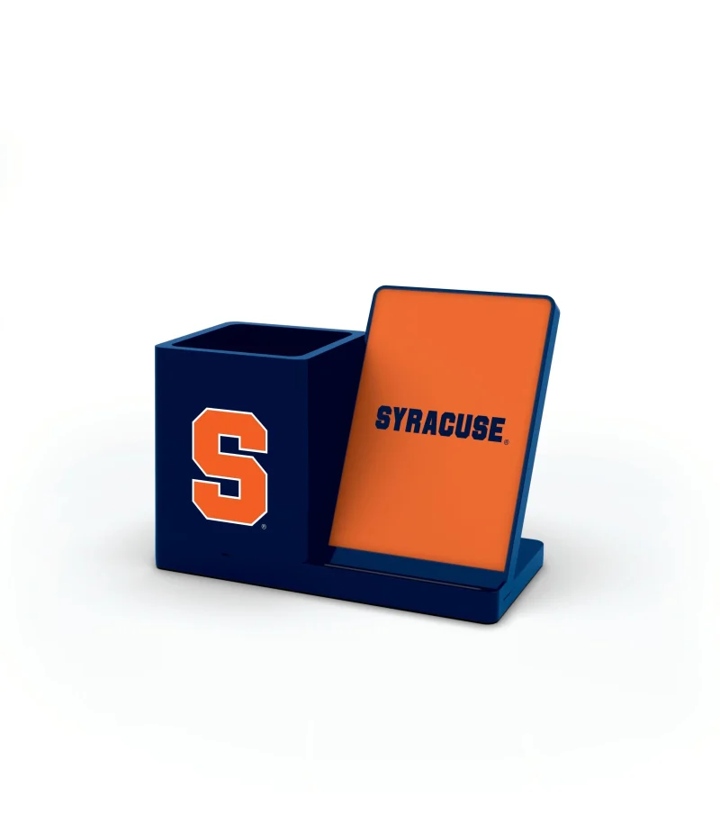 syracuse orange wireless charger pen cup scaled