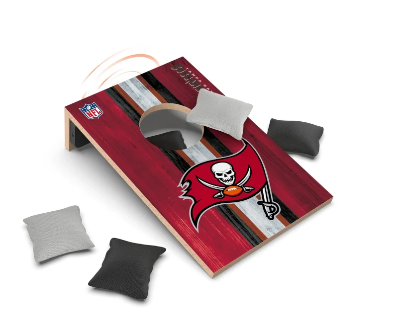 tampa bay buccaneers cornhole set with bluetooth speaker scaled