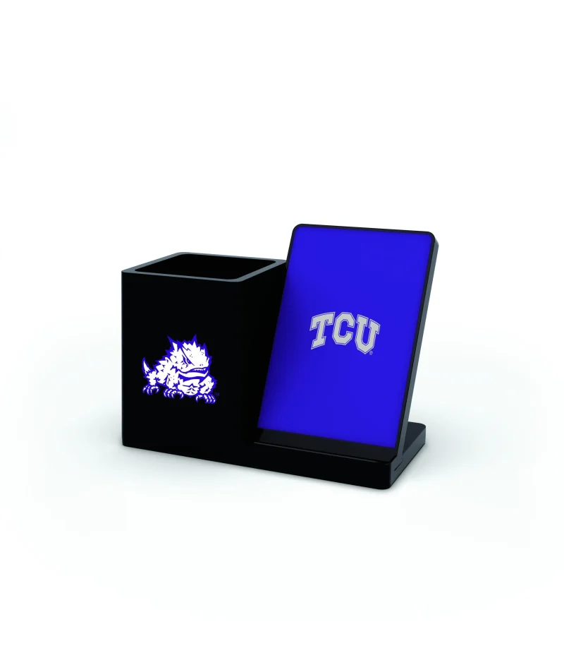 tcu horned frogs wireless charger pen holder scaled