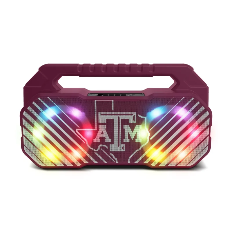 texas a m aggies bluetooth boombox speaker with fm radio scaled