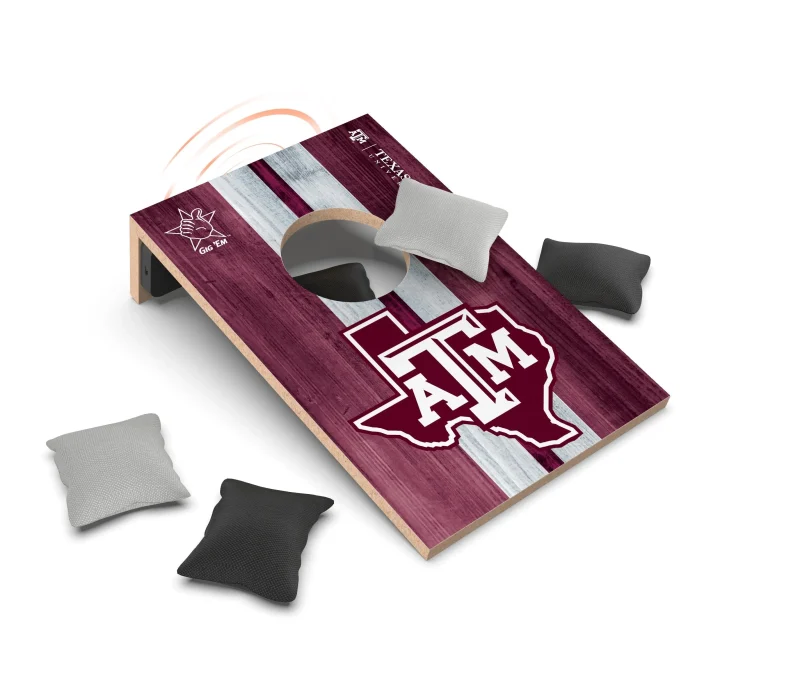 texas a m aggies cornhole game bluetooth speaker combo scaled