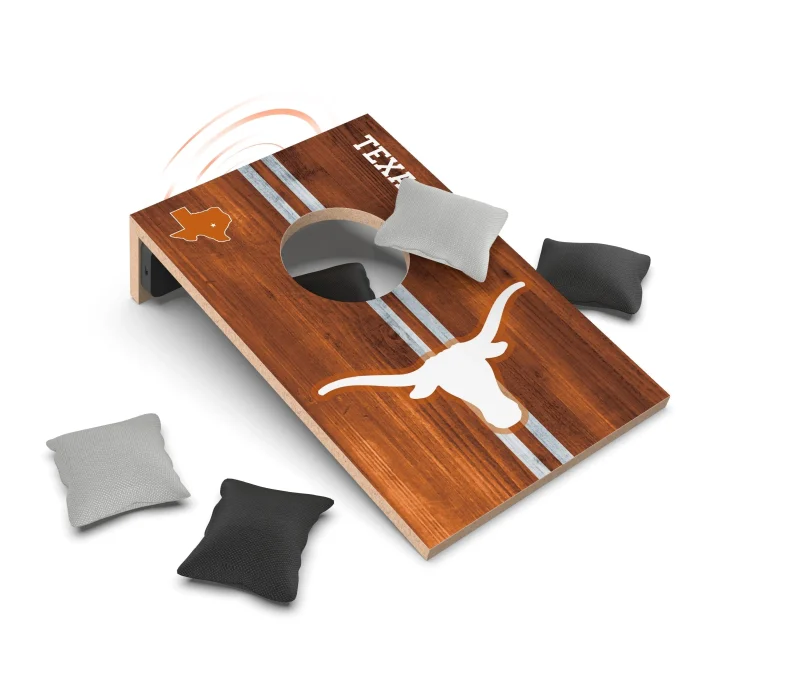 texas longhorns cornhole set with bluetooth speaker scaled