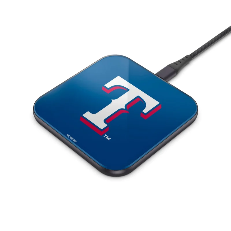 texas rangers mlb wireless charger pad