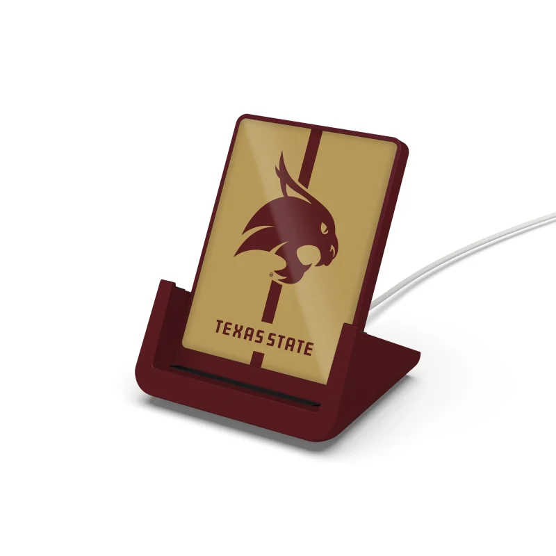 texas state bobcats wireless charger desktop design