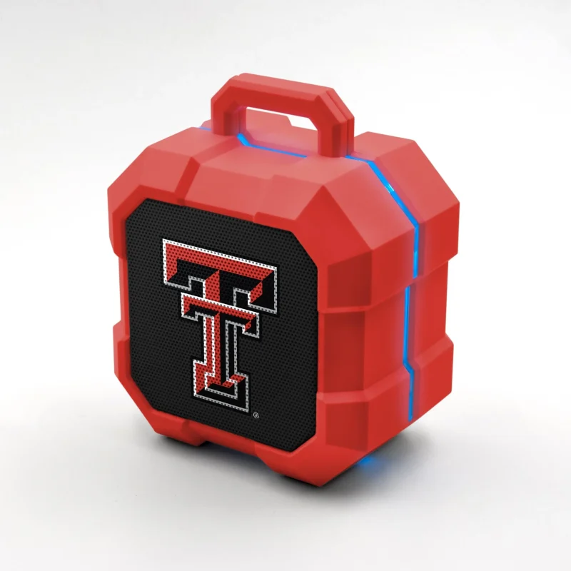 texas tech red raiders shockbox led bluetooth speaker