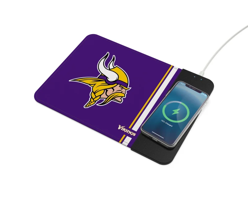 vikings nfl wireless charging mouse pad scaled