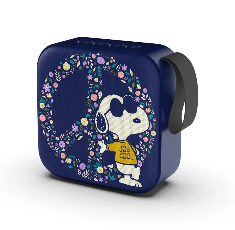 violet floral mini bluetooth speaker peanuts in bloom