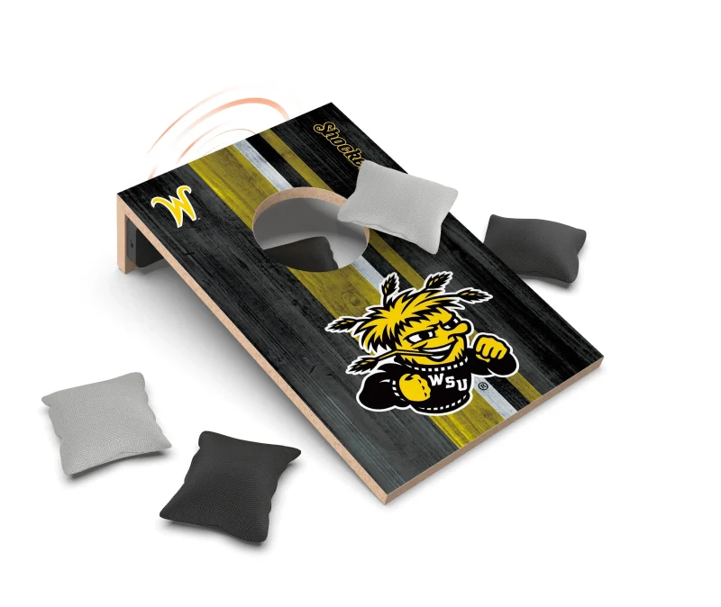 wichita state shockers cornhole game bluetooth speaker combo scaled