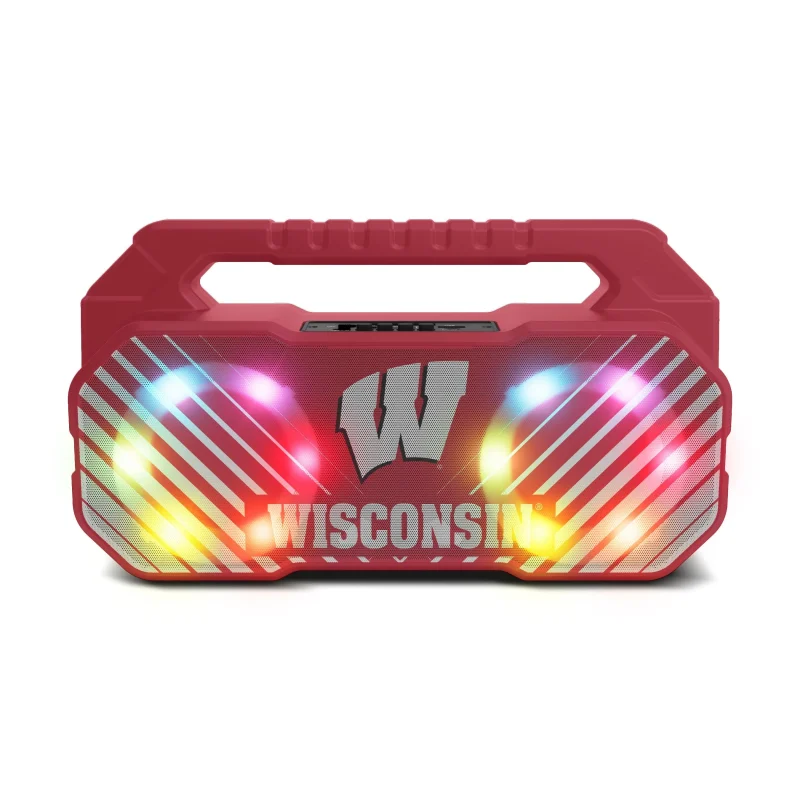 wisconsin badgers bluetooth boombox speaker with fm radio scaled